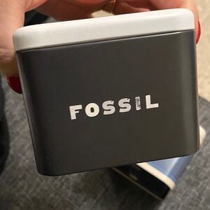 Fossil Decorative Metal Tins - Red and Beige